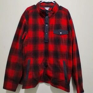 Duluth Trading Co Buffalo Plaid Fleece Snap Collar Shirt 3XL Relaxed Fit